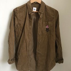 Vans corduroy button down long sleeve shirt